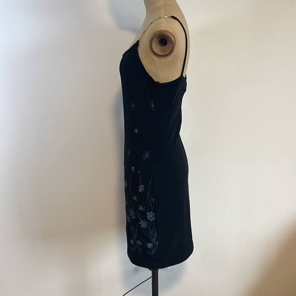 Soft Grunge Romantic Mini Dress Ecru Floral Med Black Daisy Ditzy 00s Whimsi - Picture 9 of 13